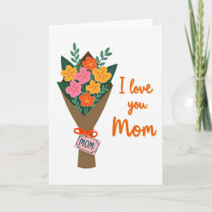 Tarjeta floral Te Quiero Mamá