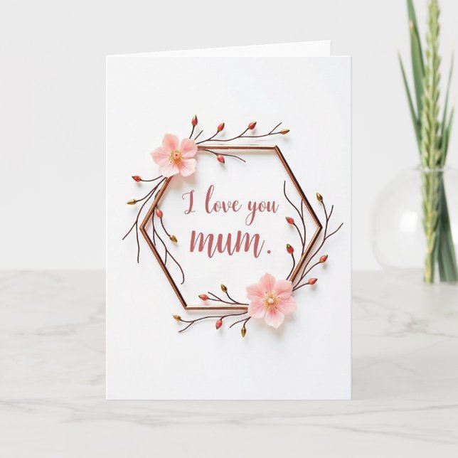 Tarjeta floral Te Quiero Mamá (Anverso)