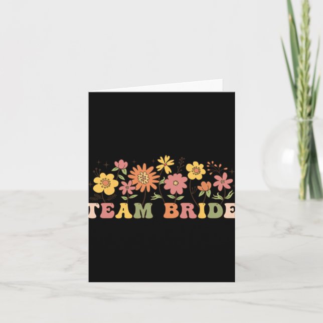 Tarjeta Floral Team Bride Wildflower Boda Bachelorette (Anverso)