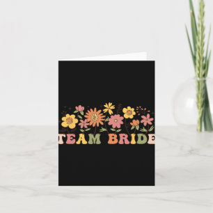 Tarjeta Floral Team Bride Wildflower Boda Bachelorette