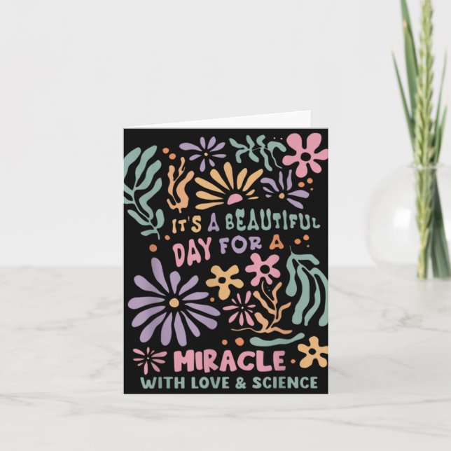 Tarjeta Floral Transfer Day Ivf Its A Beautiful Day For Mi (Anverso)