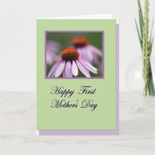 Tarjeta floral verde pastel