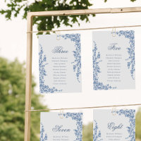 Tarjeta Floral Vintage de la tarjeta azul clásica