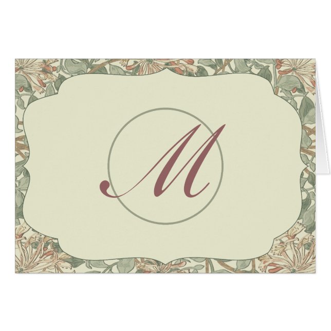 Tarjeta floral vintage de William Morris (Anverso (Horizontal))