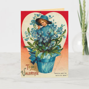 Tarjeta Floral Vintage El día de San Valentín