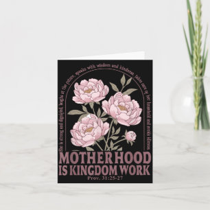 Tarjeta Floral Vintage La Maternidad es Trabajo del Reino 