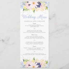 Tarjeta Floral Vintage Spring Wedding Menu