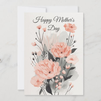 Tarjeta Floral Watercolored Mother's Day Card