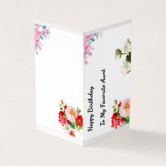 Tarjeta Florales de cumpleaños a tía favorita