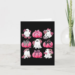 Tarjeta Florales de Fantasma Lindos Lazos de Coquette Rosa