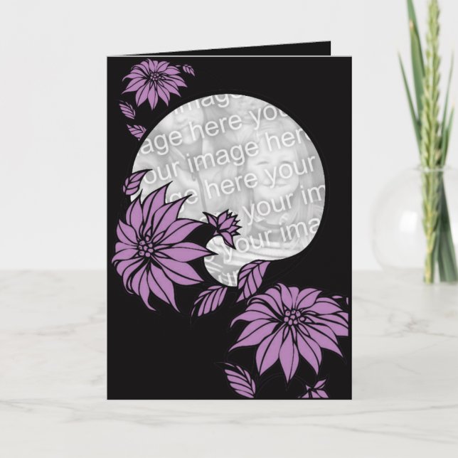 Tarjeta FLORALES elegantes - (Anverso)