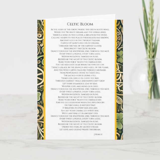 Tarjeta Florecer Celta (Anverso)