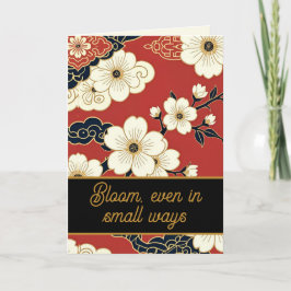Tarjeta Florecer Nouveau | Ánimo Floral Elegante