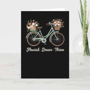 Tarjeta Florecer Sueño Prosperar Floral Bicicleta Trump Su