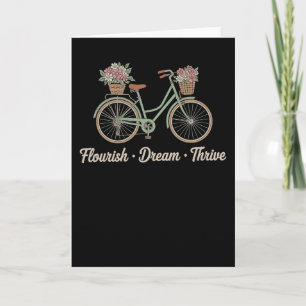 Tarjeta Florecer Sueño Prosperar Floral Bicicleta Trump Su