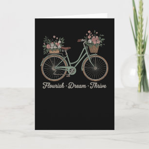 Tarjeta Florecer Sueño Prosperar Floral Bicicleta Trump Su