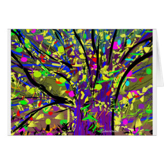 Tarjeta floreciente abstracta del árbol del