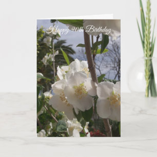 Tarjeta Florecimiento de árboles Personalizado 90 cumpleañ