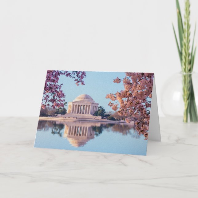 Tarjeta Florecimiento de cerezos en Washington DC (Anverso)