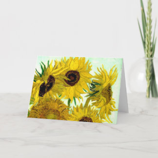 Tarjeta Florero con doce girasoles, Bello Artes de Van