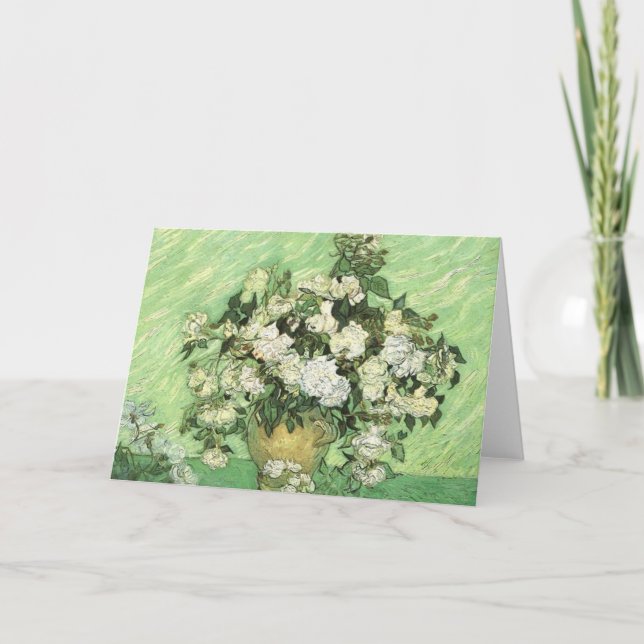 Tarjeta Florero con los rosas - Van Gogh (Anverso)