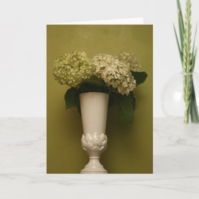 Tarjeta florero del hydrangea (Anverso)