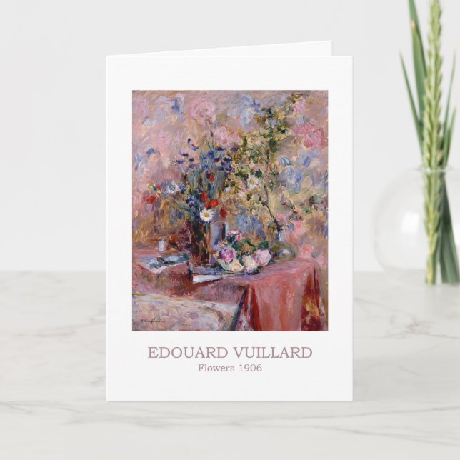 Tarjeta Flores 1906 por Edouard Vuillard Feliz cumpleaños (Anverso)