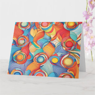 Tarjeta Flores abstractas