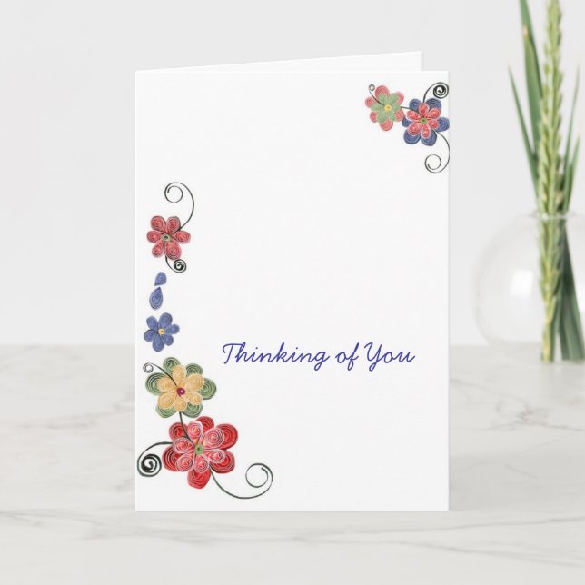 Tarjeta Flores acolchadas Notecard (Anverso)