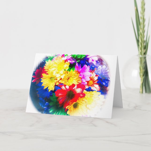 Tarjeta Flores acuarelas (Anverso)