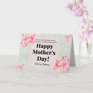 Tarjeta Flores acuáticas Día de la Madre de hijas modernas