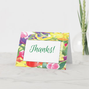 Tarjeta Flores acuáticas gracias