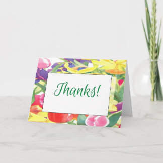 Tarjeta Flores acuáticas gracias