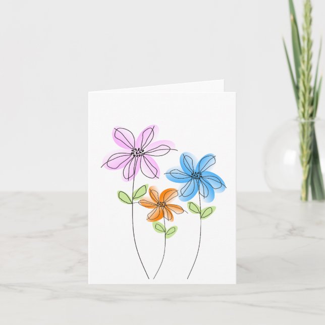 Tarjeta Flores acuáticas Notecards (en blanco) (Anverso)