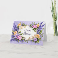 Flores alegres de cumpleaños en Lavender