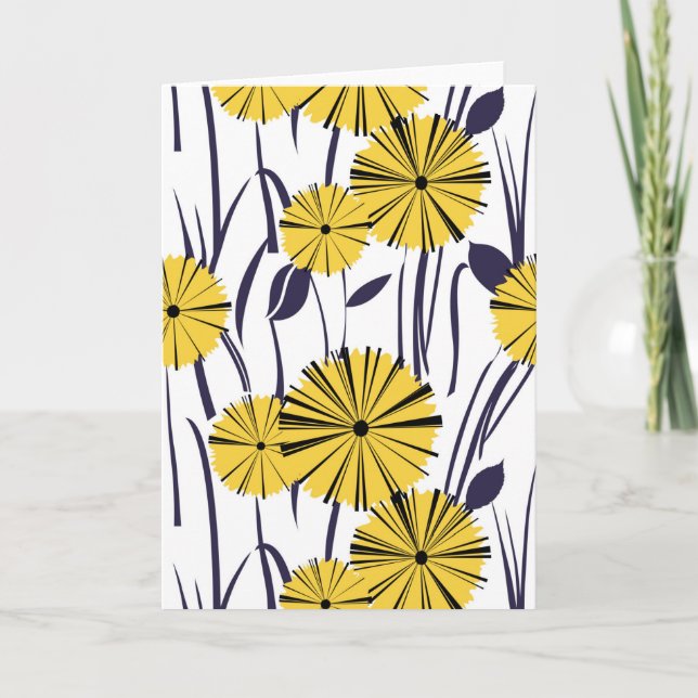 Tarjeta Flores amarillas (Anverso)