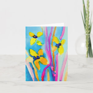 Tarjeta Flores amarillas de Christina Miller, edad 9