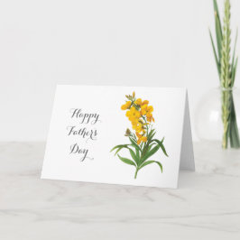 Tarjeta flores amarillas vintage feliz saludo del día del