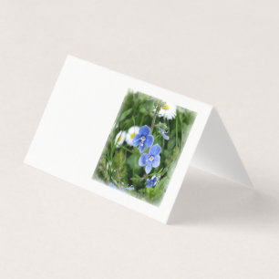 Tarjeta flores azules minúsculas