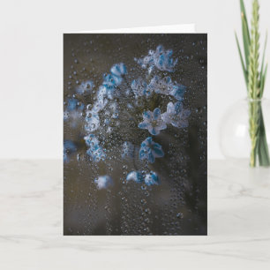 Tarjeta Flores Azules Suaves en la Lluvia, Arte de Condole