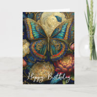 Flores barrocas y cumpleaños de mariposa