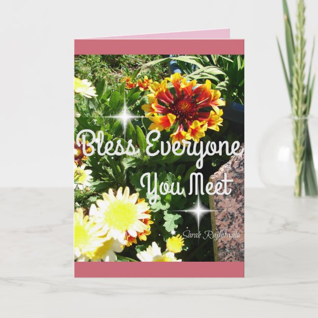 Tarjeta Flores Bendecidos Todos Los Que Conozcan La Tarjet (Anverso)