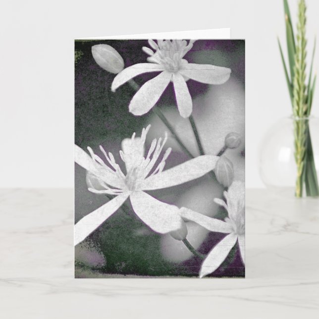 Tarjeta Flores blancas (Anverso)