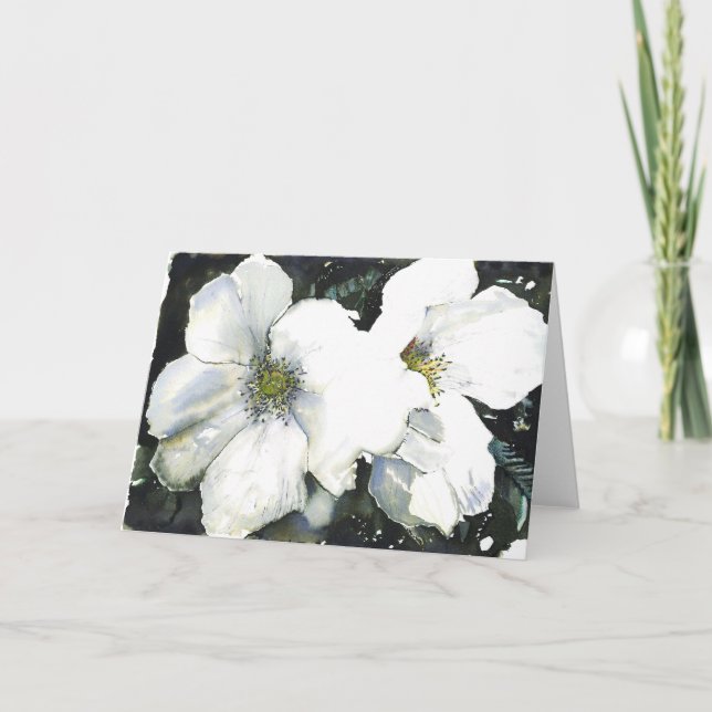 Tarjeta Flores blancas (Anverso)