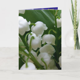 Tarjeta Flores blancas de lirio Oficina de la paz Amor Des