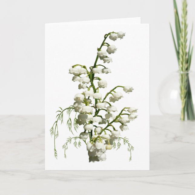 Tarjeta Flores blancas del lirio de los valles (Anverso)