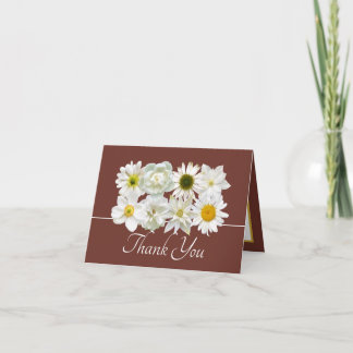 Tarjeta Flores Botánicas Blancas Modernas Elegantes Gracia