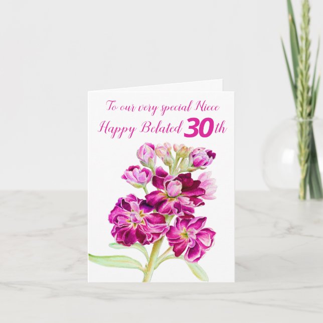 Tarjeta Flores bursátiles sobrina rosa tardó 30 años (Anverso)