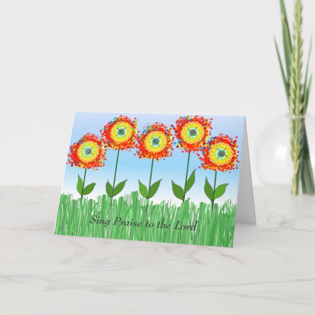 Tarjeta Flores Caprichosas de Ánimo (Anverso)