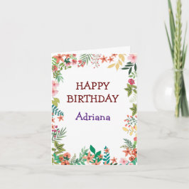 Tarjeta Flores cutáneos felices foto del Día de la Madre